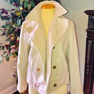 Ann Taylor cream wool jacket midi coat 🧥